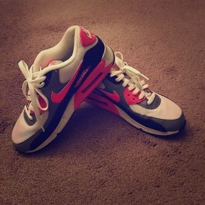 Nike air max black and pink sneakers