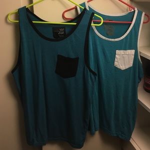 2 Blue Tank Tops
