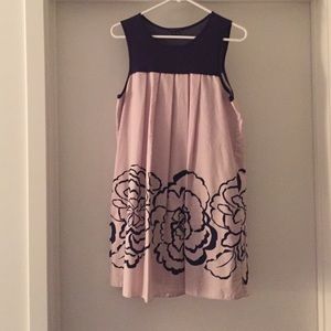 Theory cream and navy sundress