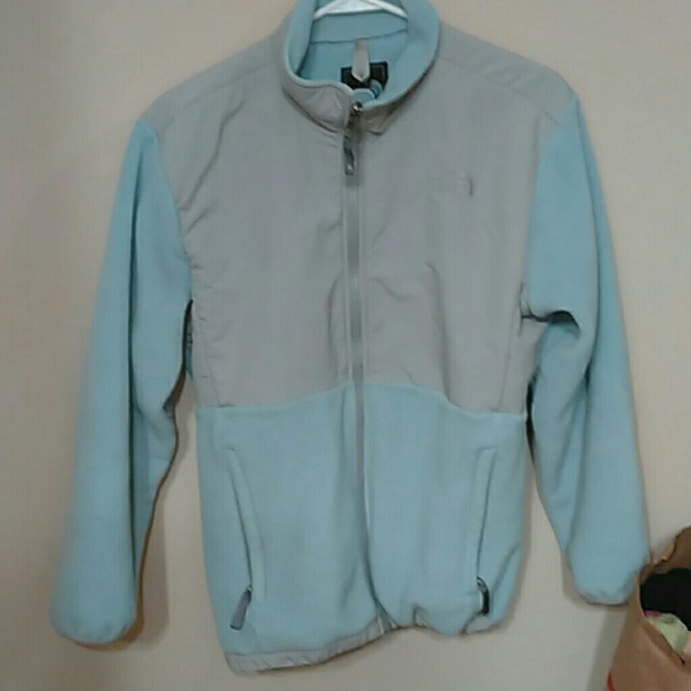 Powder blue North face jacket