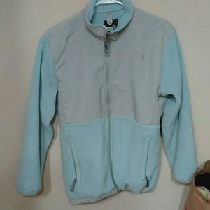 Powder blue North face jacket