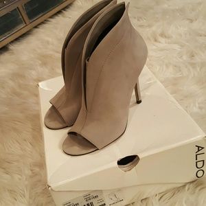 Gray Peep Toe Aldo Heels