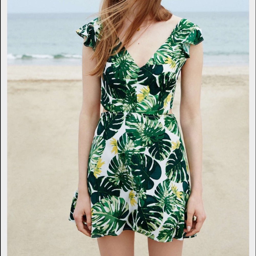 For Love & Lemons + UO tropical mini dress