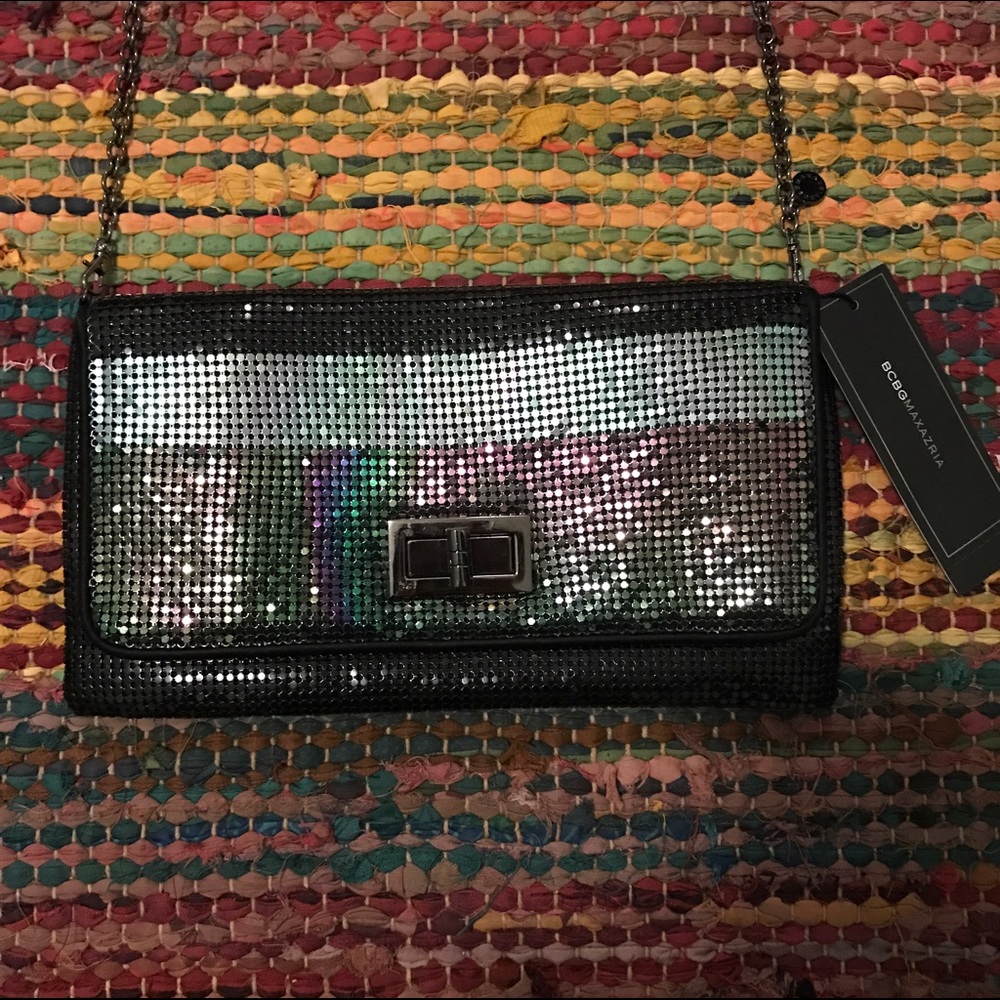 BCBG sparkle iridescent cross body NWT