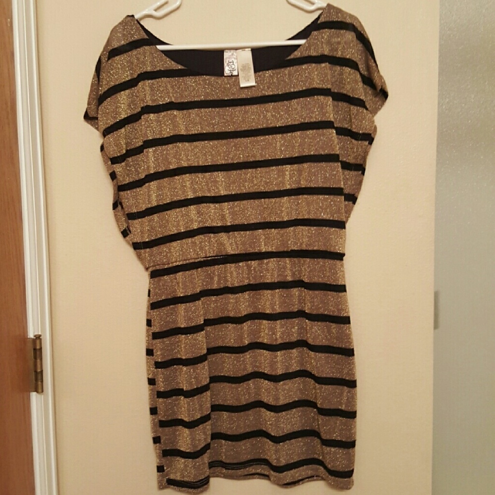 Sparkly Tan and Black dress