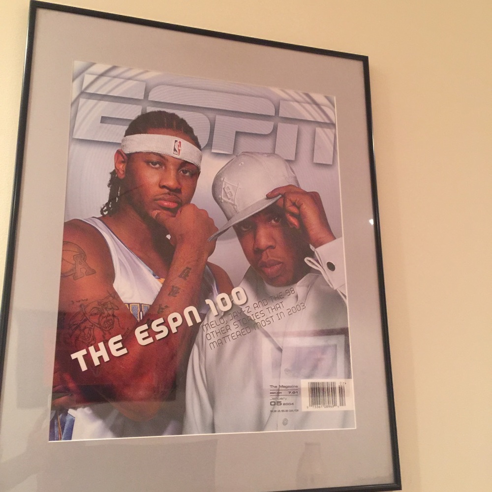 Carmelo Anthony & Jay-Z Limited ESPN Mag Framed
