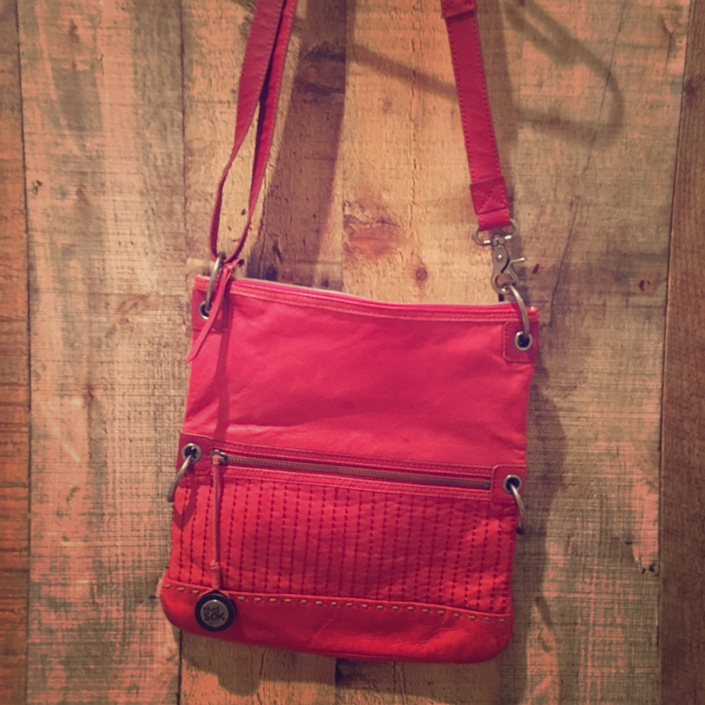 TheSak cross body convertible leather bag.