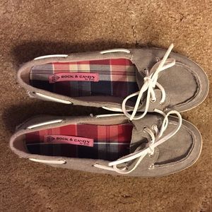 Grey laced boat shoe/loafer