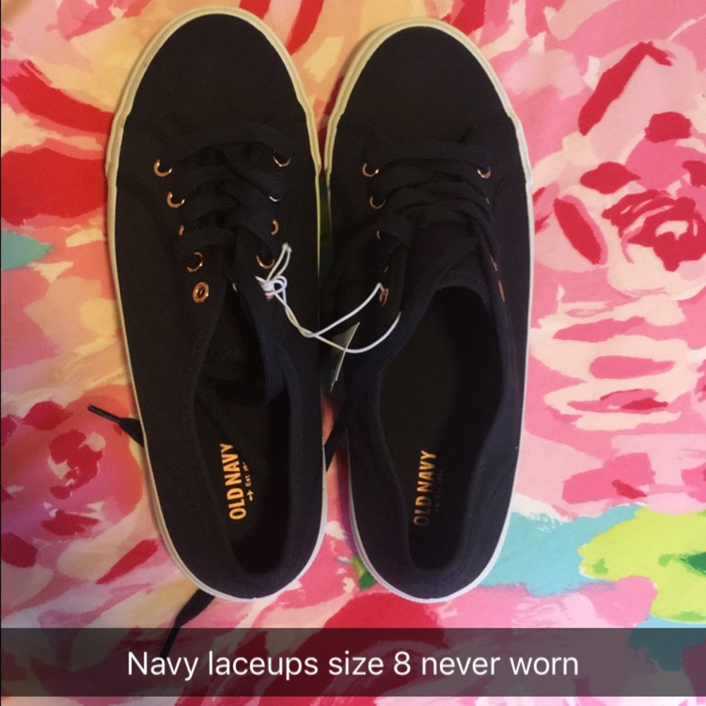 Navy Laceup Sneakers