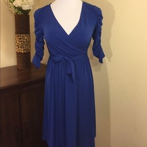 NY Collection Royal Blue Wrap Dress