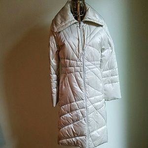 Moncler Long White Down Coat