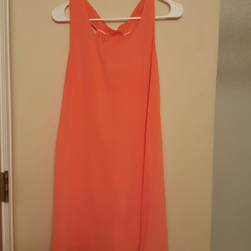 Coral Bow Tie Back Dress