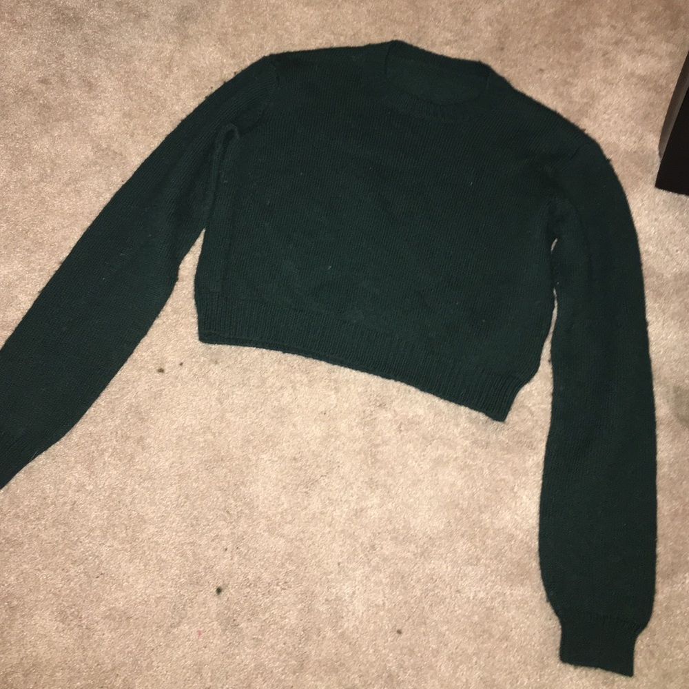 Emerald Green Brandy Melville Cropped sweater