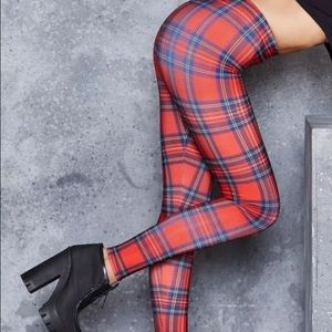 Black milk clothing tartan red toasties XXS