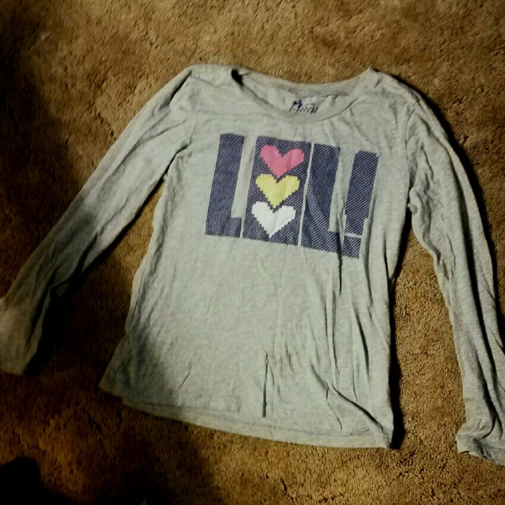 Grey girls long sleeve shirt