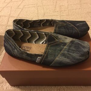 Bobs by Skechers like Toms Denim Canvas Shoes