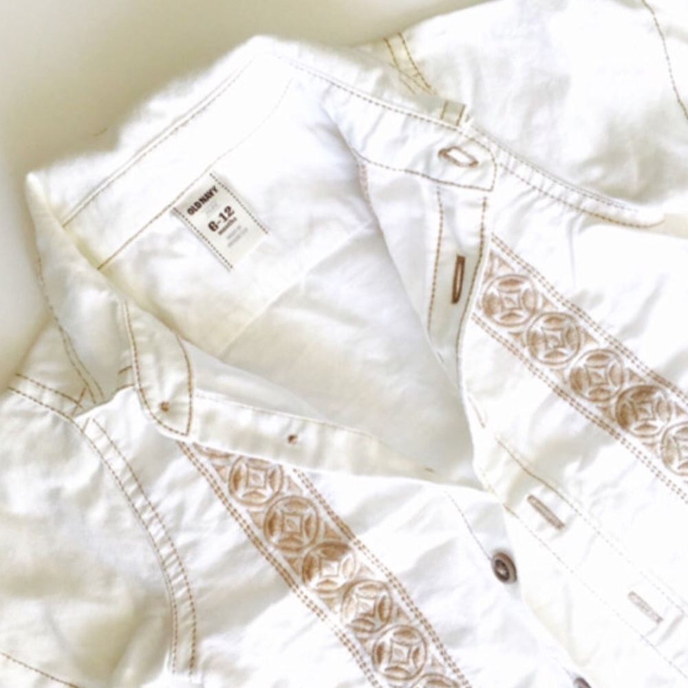 Old Navy Linen Button Down Top 6-12 Months