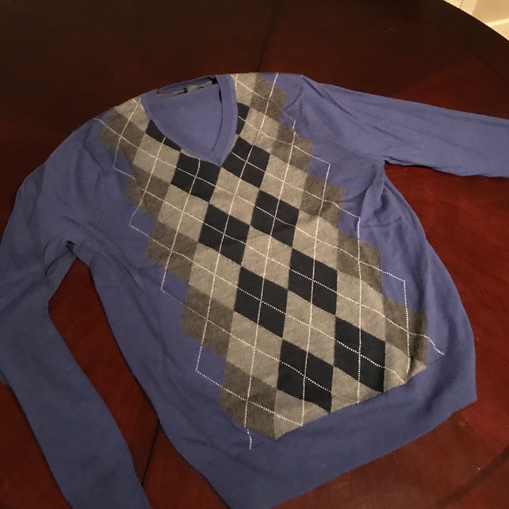 Banana Republic V-Neck Argyle Sweater