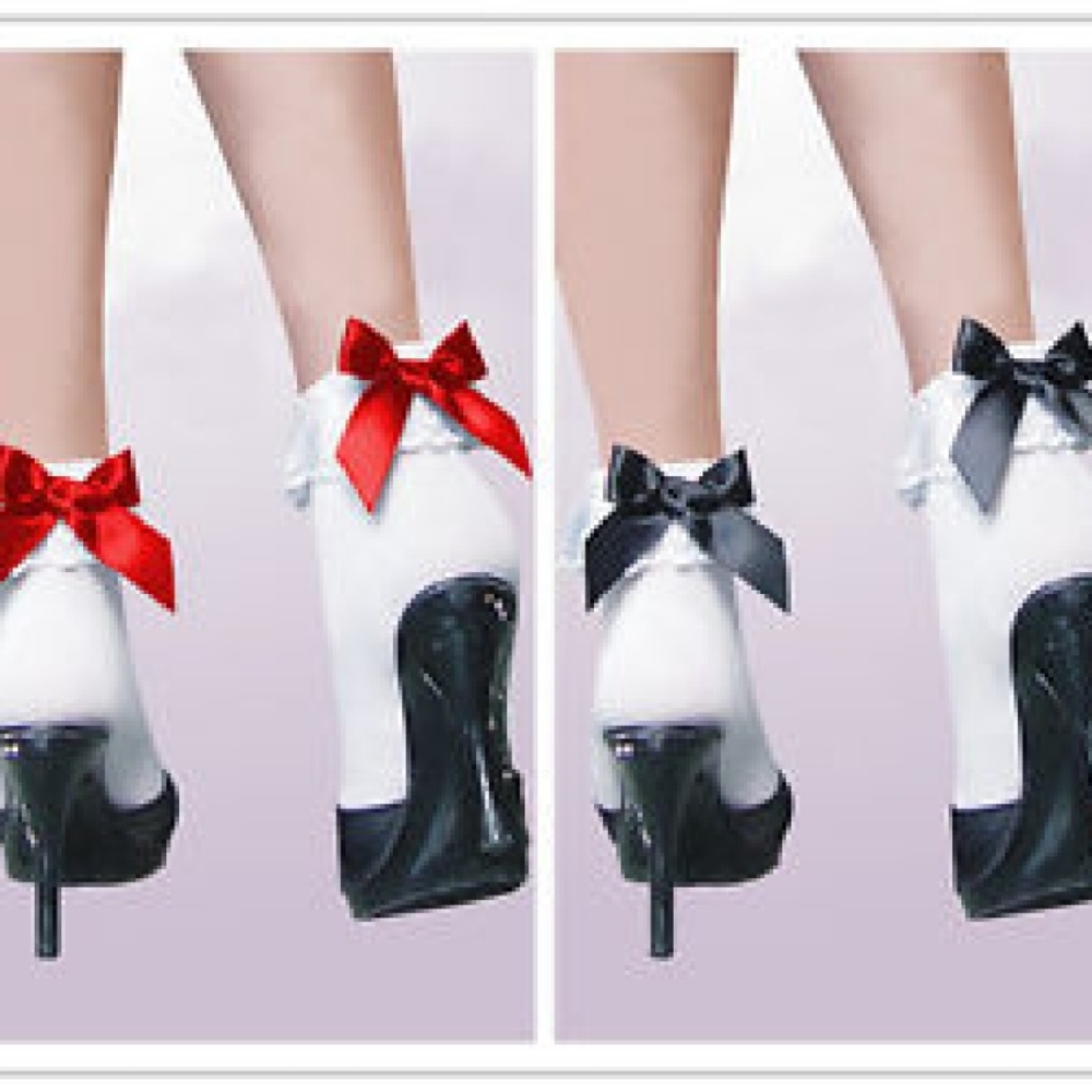 Ankle Ruffle School Socks Nylon