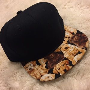 Puppies Dog Suede Snap Back Hat