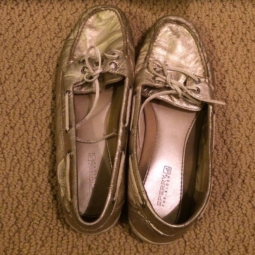 Gold Sperry Top Sider