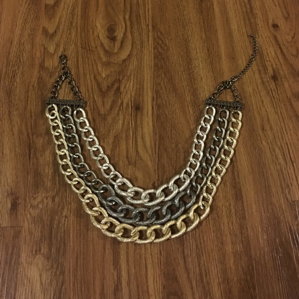 Charming Charlie Chain Necklace Gold Silver &Metal