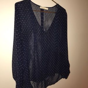 Sheer Polka Dot Blouse