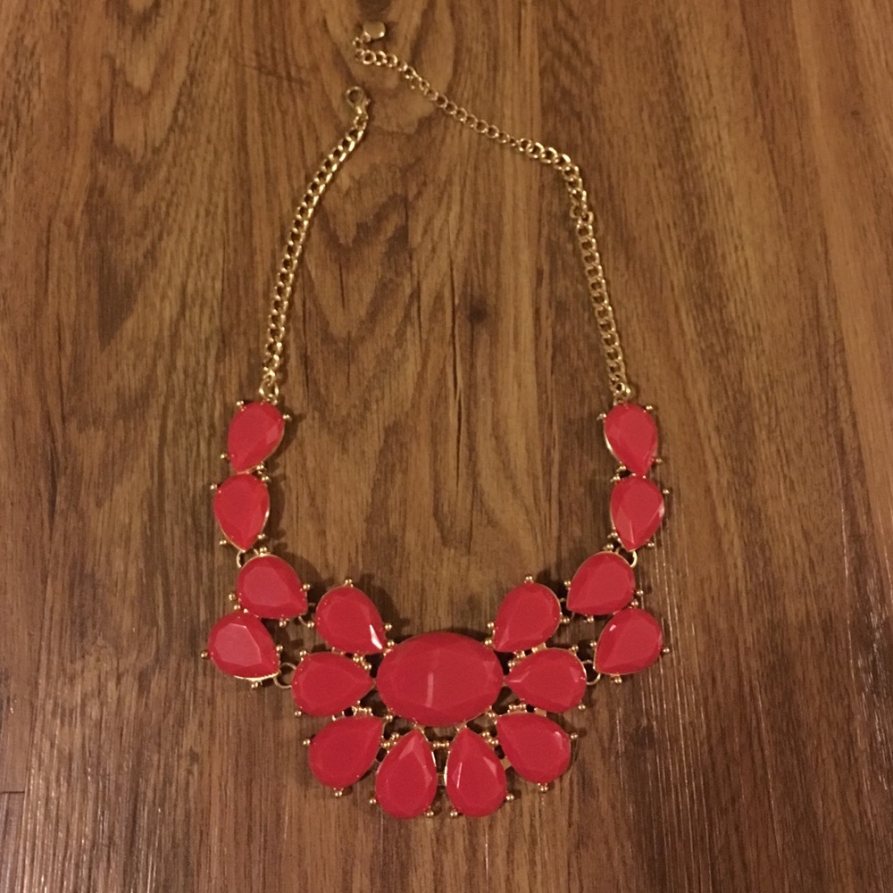 Charming Charlie Red and Gold Necklace