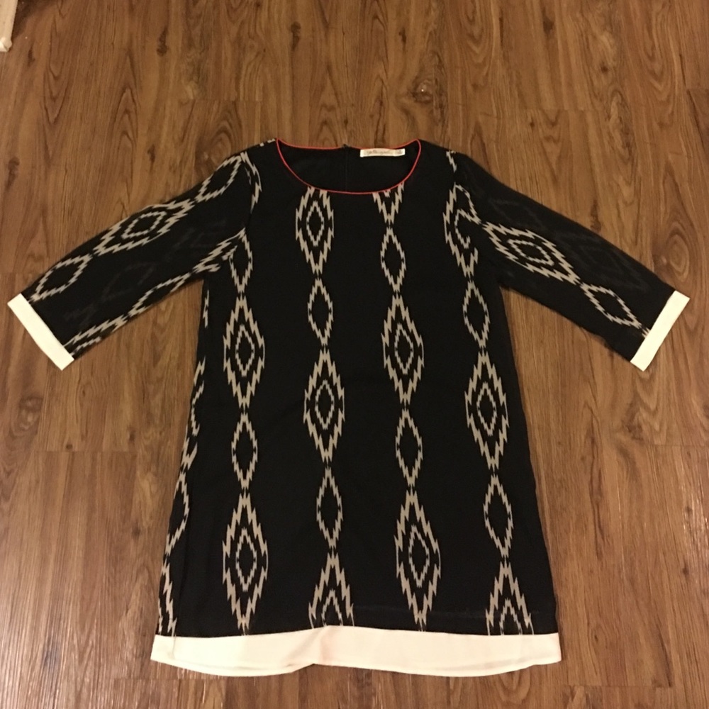 Black Creme and Red Dress