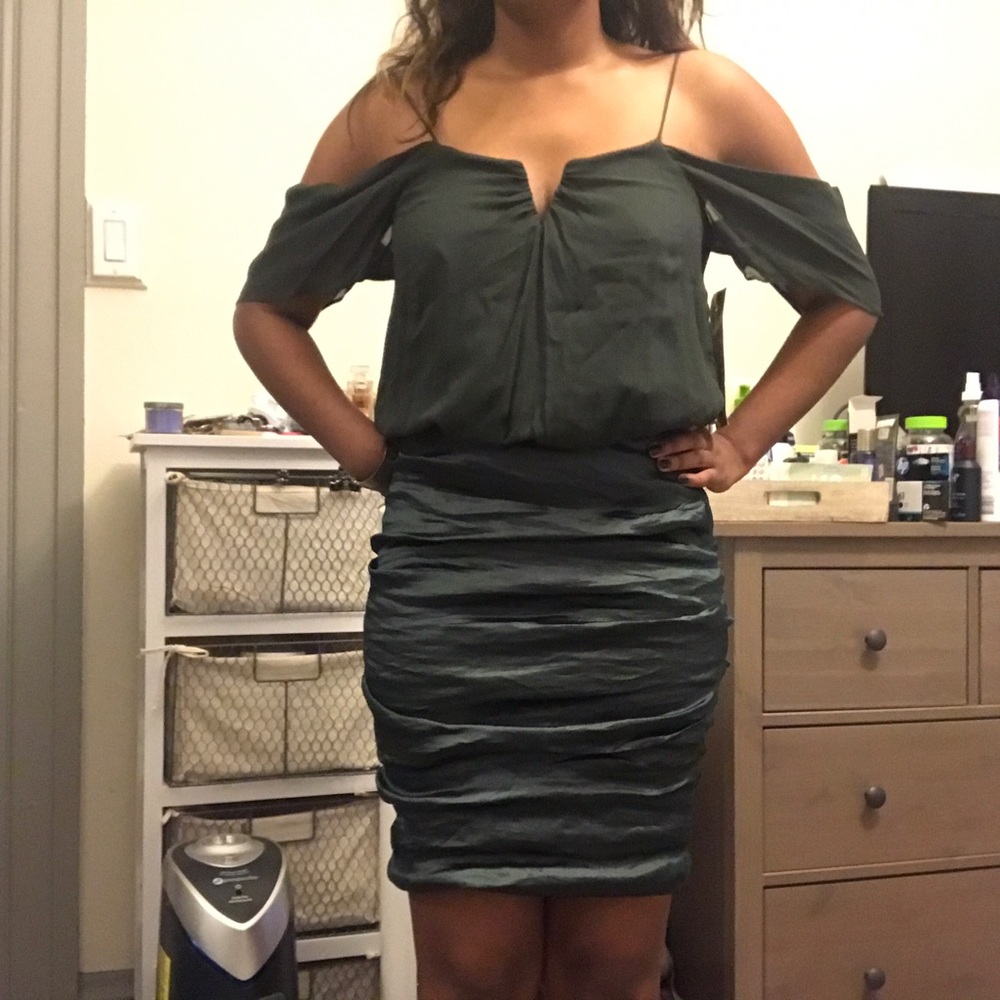 NWT Nicole Miller Hunter Green Dress