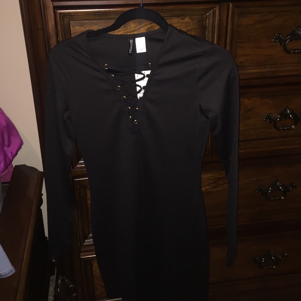 Tight black dress