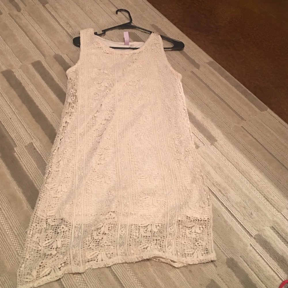beautiful lace off white dress -