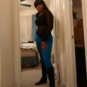 See-through black Block colored top