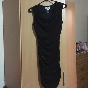Shiny Black Cocktail Dress