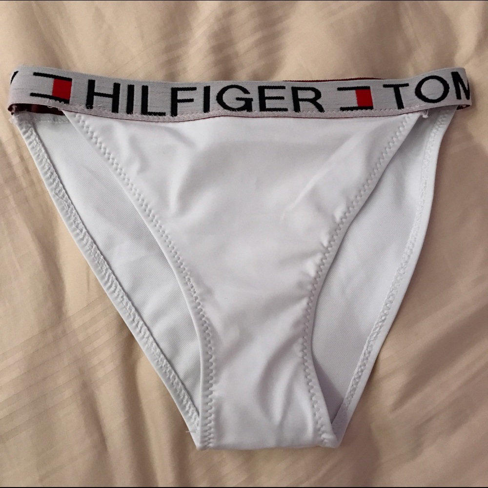 tommy hilfiger white bikini bottoms
