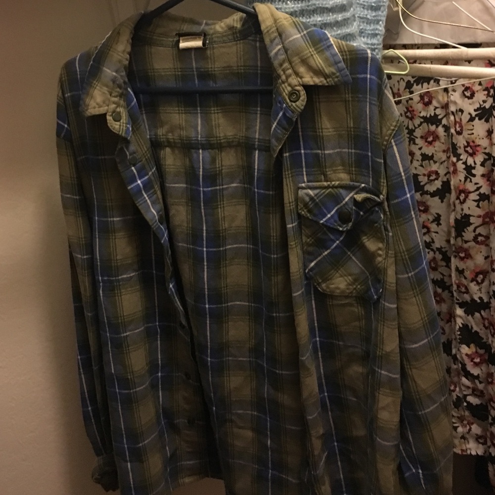 Blue And Green Flannel