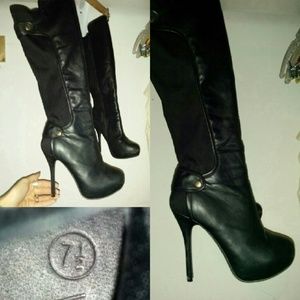 Knee high leather boots