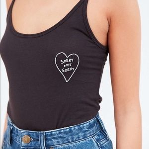 black tank with cute embroidered detailing