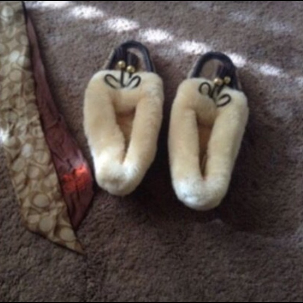 Coach moccasins & scarf