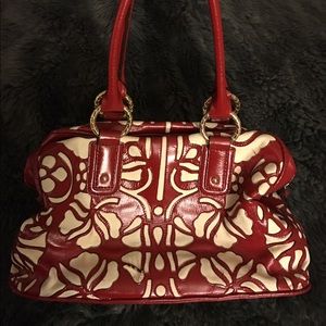 Antonio Milani large satchel cream/red