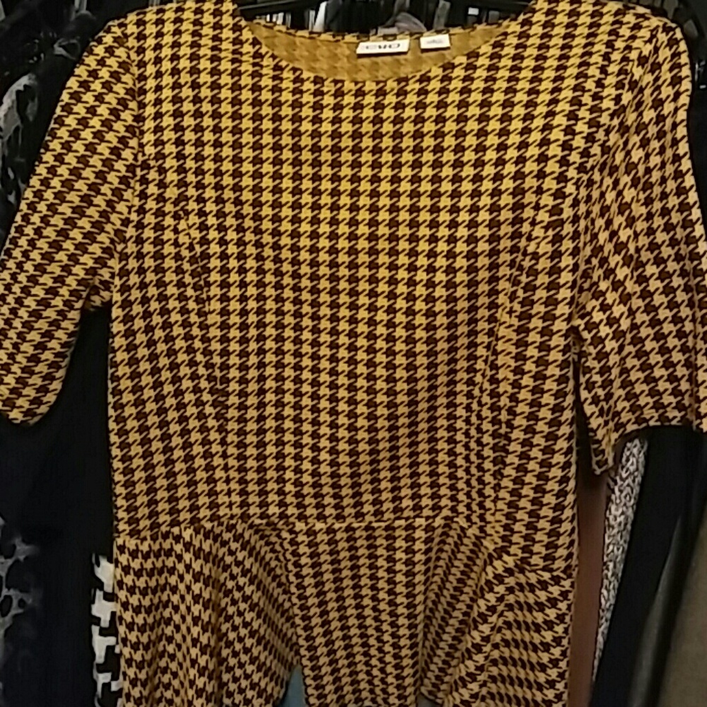 Mustard color with black checks