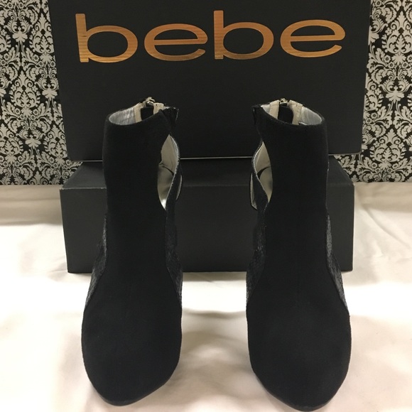 BEBE Paris Snakeskin Suede Cut Out Bootie SALE!!! - Picture 4 of 5