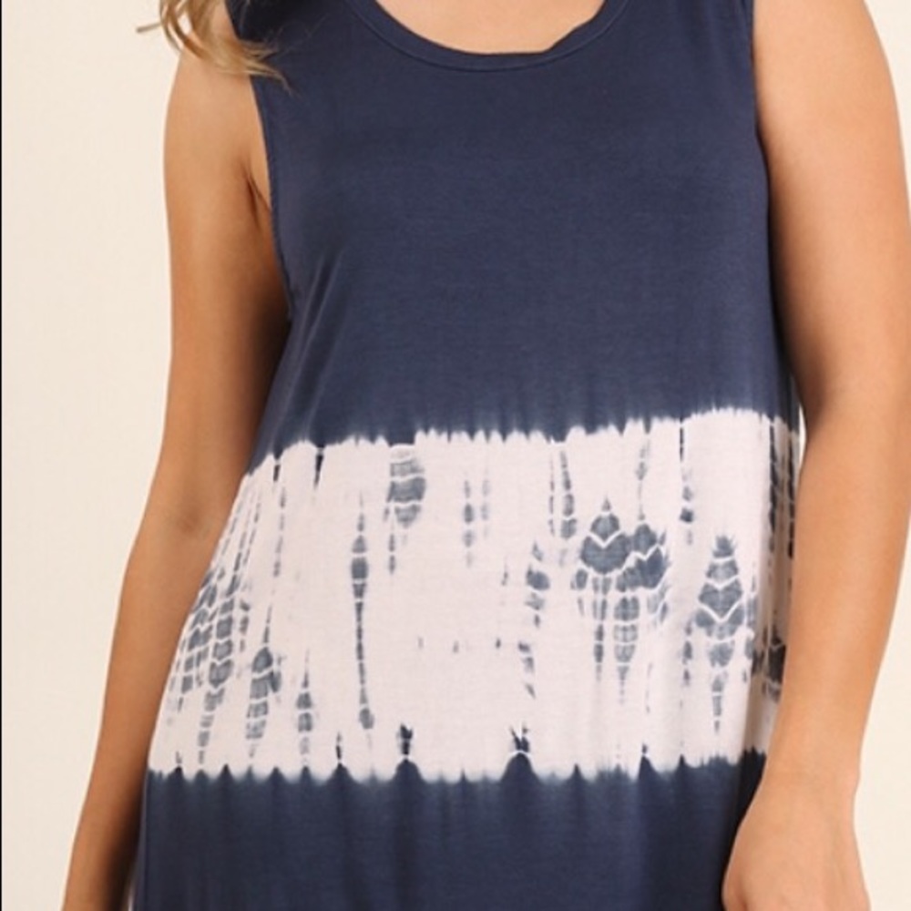 PLUSNEWThe Alanna Denim Blue Pom Pom Dress - Picture 2 of 2