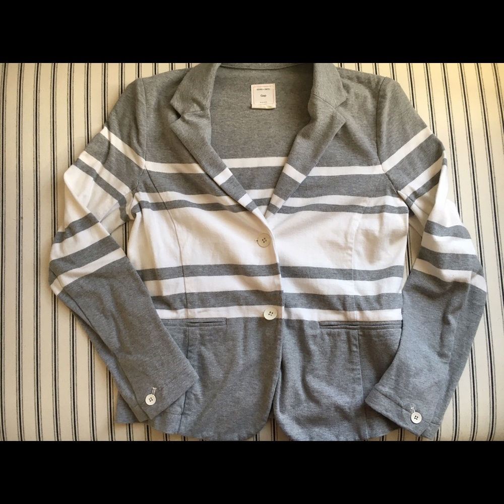Gap gray striped Blazer size 6
