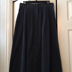 Vintage ButtonFront Skirt w/Pockets Denim COLOR