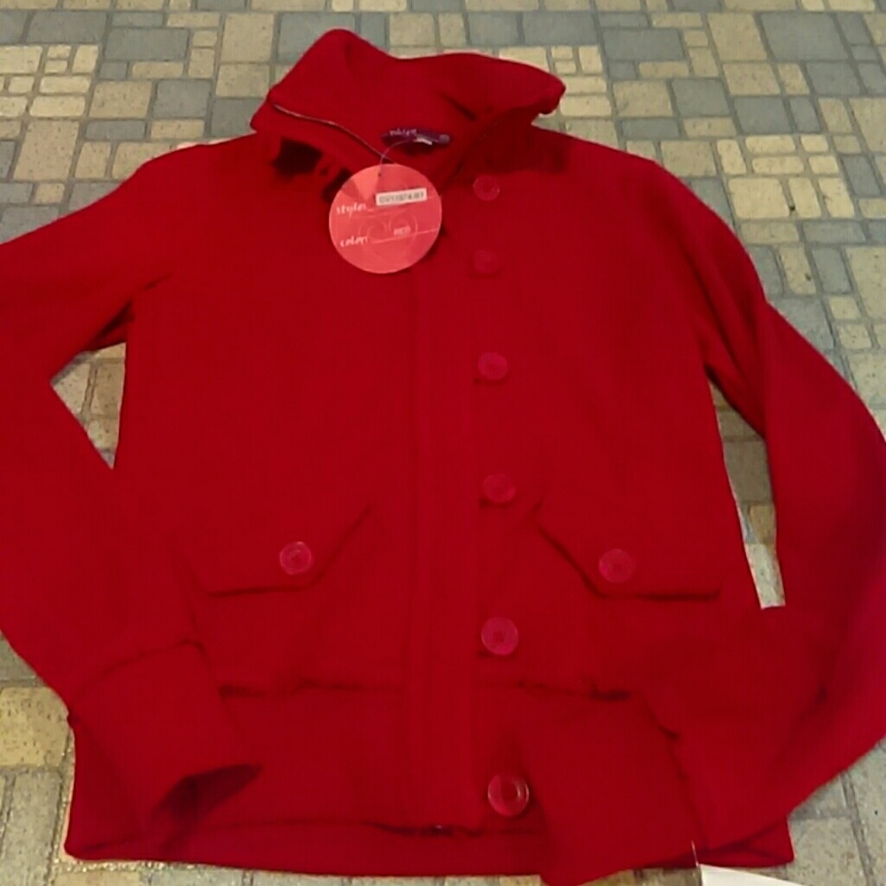 Ashley button up jacket sweatshirt material