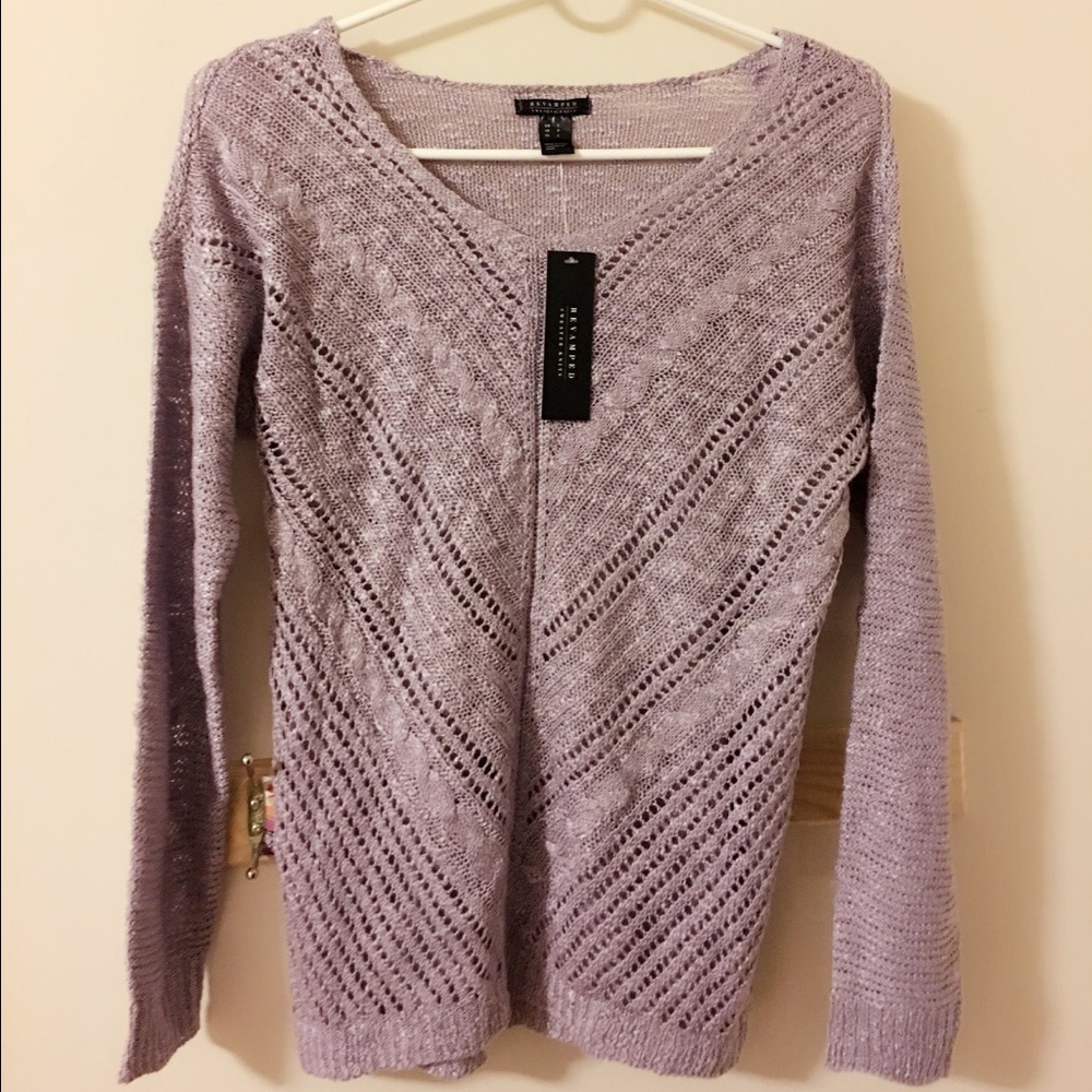 Revamped brand new purple sweater size  s