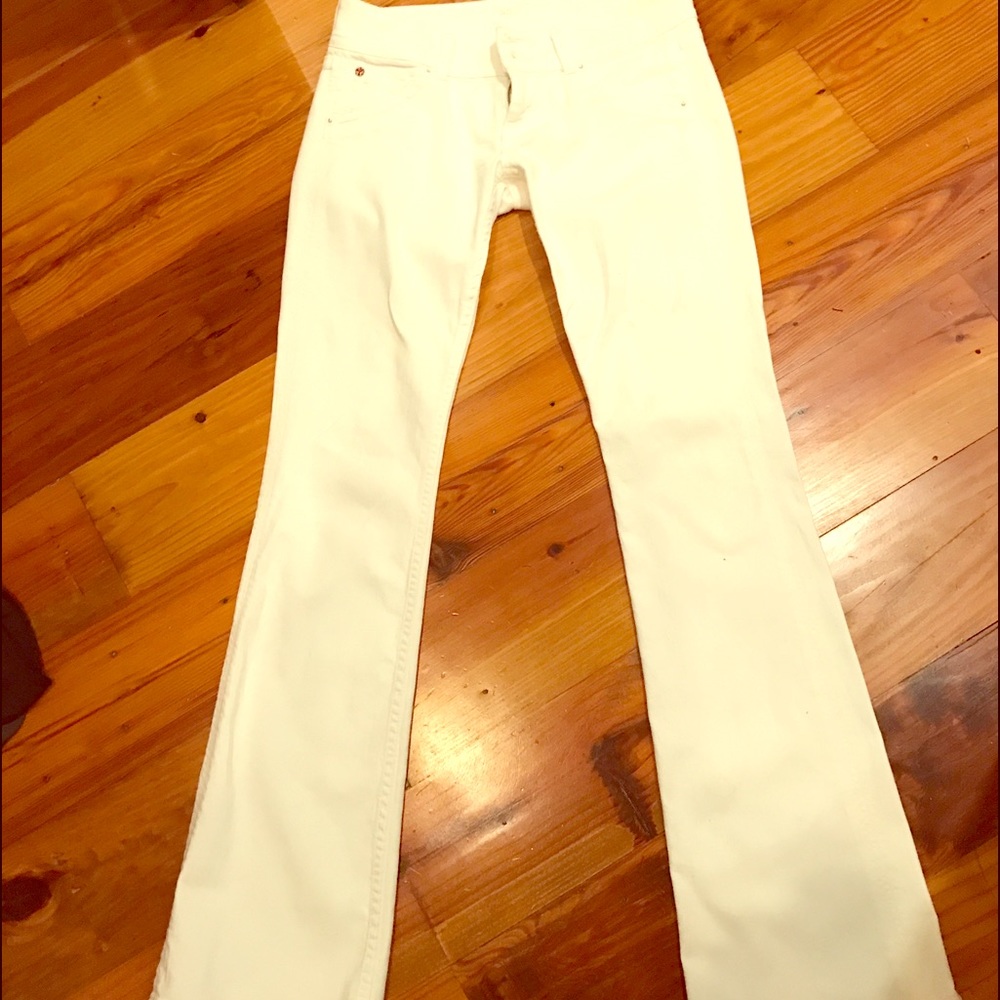 Hudson white flare jeans size 26. Like new