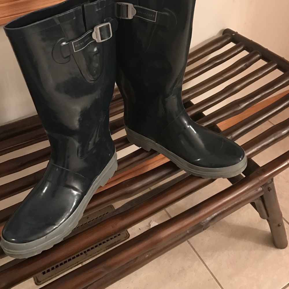 Dark blue rain boots by Marc jacobs