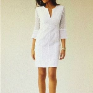 BCBG white eyelet dress👗 size US4